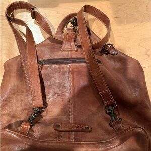 Bed Stu Brown Leather Backpack